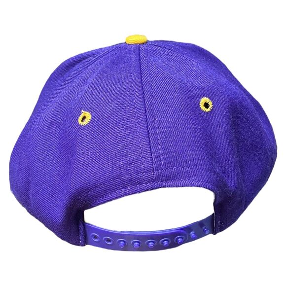 Vtg DeLONG Houston Sports Astros Baseball purple yellow SnapBack Hat Med/Lrg - Picture 4 of 8